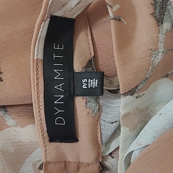 Dynamite peach floral lightweight halter neck lined slit front maxi dress - Picture 8 of 14